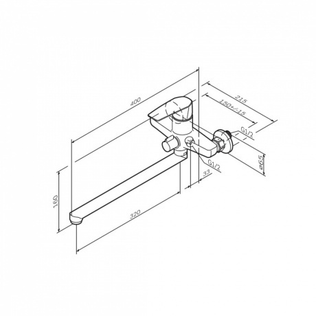 Смеситель для ванны и душа AM.PM Gem F90A90000 хром - фото 7