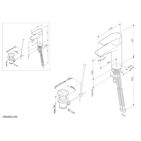 Смеситель для умывальника AM.PM Gem F90A82100 хром - фото 6