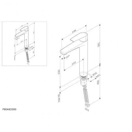 Смеситель для умывальника AM.PM Gem F90A92000 хром - фото 7