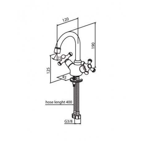 Смеситель для умывальника Redblu by Damixa Retro 230210000 - фото 2