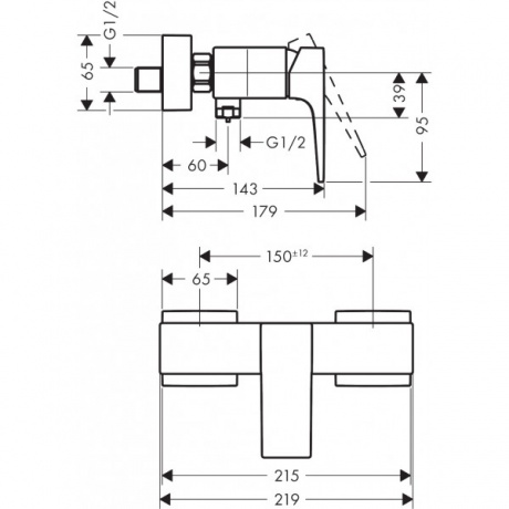 Смеситель для душа Hansgrohe Metropol 32560670 - фото 2