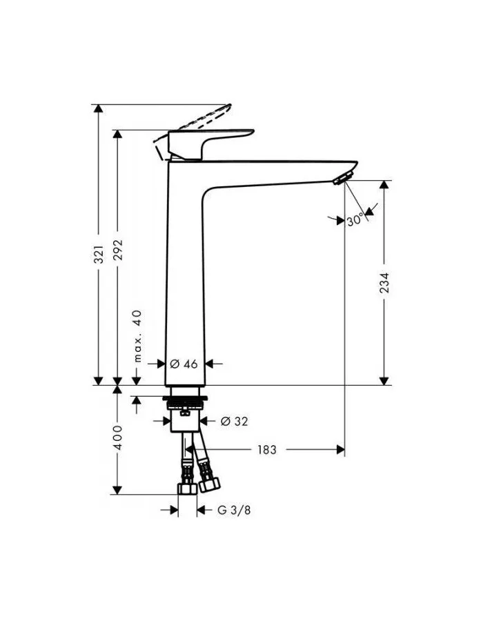 Смеситель для раковины Hansgrohe Talis E 71717000 - фото 2