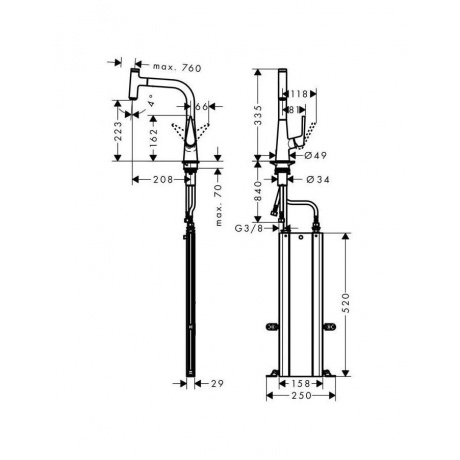 Смеситель для кухни Hansgrohe 73852800 - фото 2