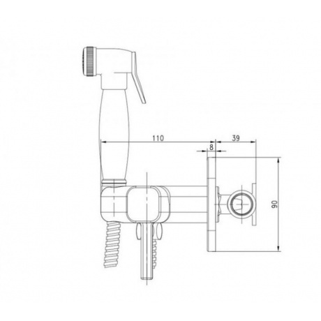 Смеситель Lemark Solo с гигиеническим душем (LM7165G) - фото 3