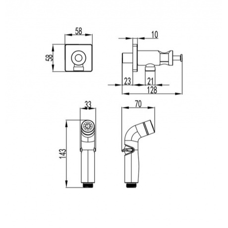 Смеситель Lemark Yeti термостатический с гигиеническим душем (LM7820С) - фото 4