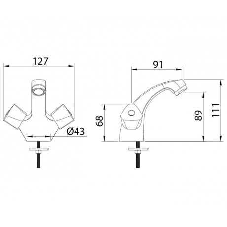 Смеситель для раковины Milardo Tring TRISB01M01 - фото 3