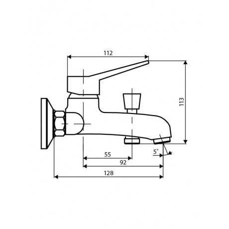 Смеситель для ванны и душа Dorff Optima D2010008 - фото 2