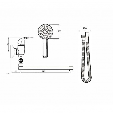 Смеситель для ванны и душа Dorff Stark D1109500 - фото 7