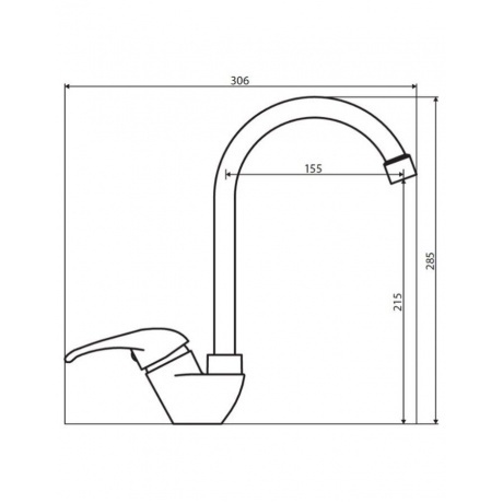 Смеситель для кухни Dorff Comfort D8000000 - фото 2