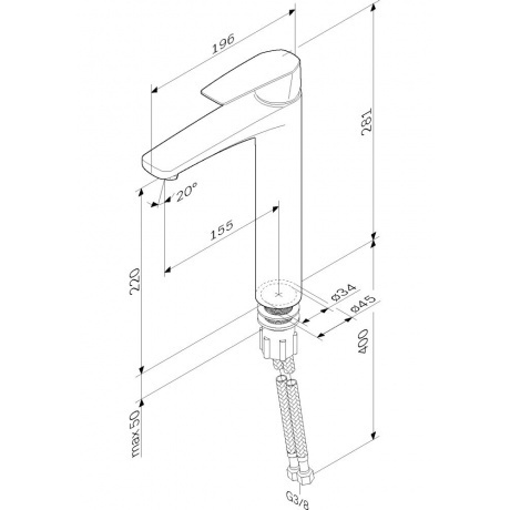 Смеситель для раковины AM.PM Gem F90A92022 черный - фото 8