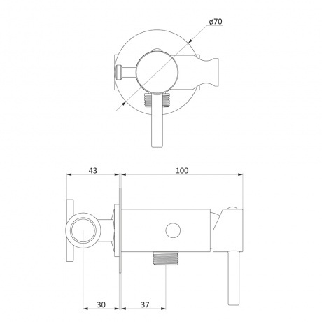 Смеситель с гигиеническим душем RedBlu by Damixa Option 211000000 - фото 2