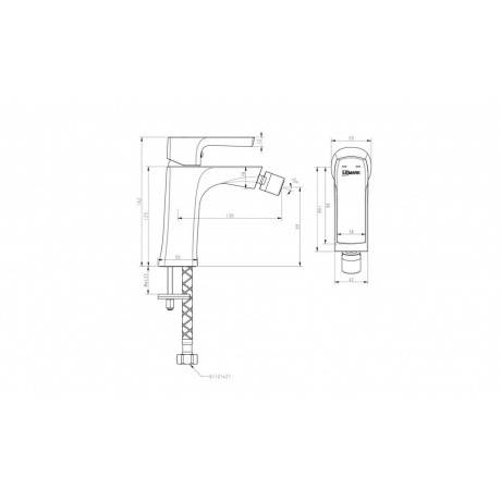 Смеситель для биде Lemark Ursus (LM7208BL) - фото 2