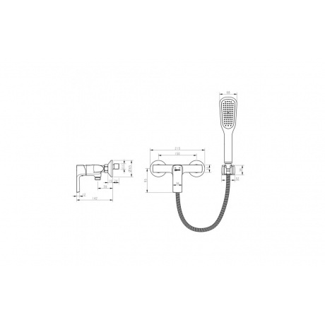 Смеситель для душа Lemark Ursus (LM7203BL) - фото 2