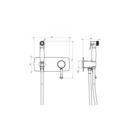 Смеситель с гигиеническим душем Lemark Peretto, встраиваемый (LM6319RB) - фото 2
