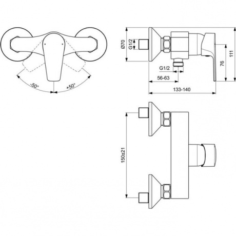 Смеситель для душа Ideal Standard Cerafine D BC493AA - фото 2