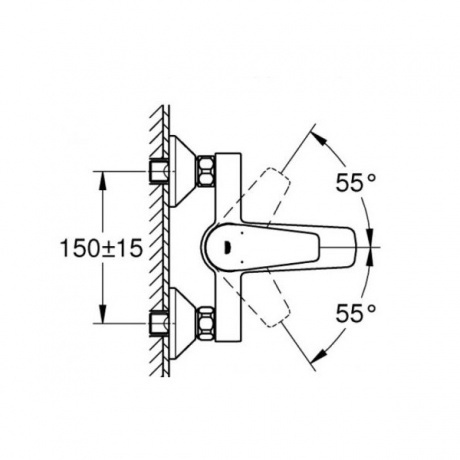 Смеситель для ванны Grohe Bau Edge 23604001 - фото 6