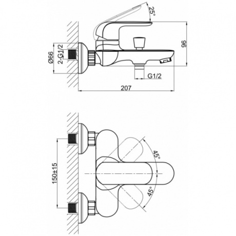 Смеситель для ванны D&amp;K Venice Gondola DA1023218 - фото 2
