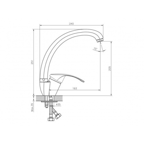 Смеситель для кухни DECOROOM DR71 (DR71021) - фото 2