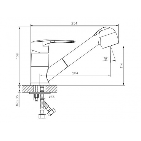 Смеситель для кухни DECOROOM DR70 (DR70023) - фото 2