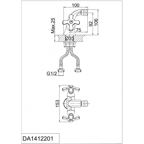 Смеситель для биде D&amp;K Hessen Lorsch (DA1412201) - фото 2