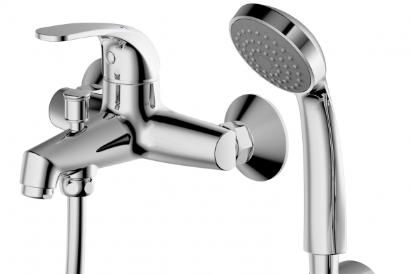 

Смеситель для ванны с коротким изливом с аксессуарами Bravat Fit (F6135188CP-B-RUS)