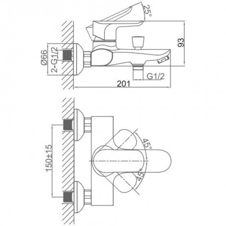 Смеситель для ванны D&amp;K Venice Baciano (DA1033201) - фото 2