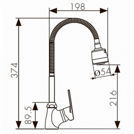 Смеситель для кухонной мойки KAISER ECO (66) - фото 3
