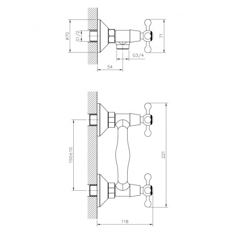 Смеситель для душа DECOROOM DR54 (DR54055) - фото 2