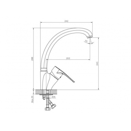 Смеситель для кухни DECOROOM DR70 (DR70021) - фото 2