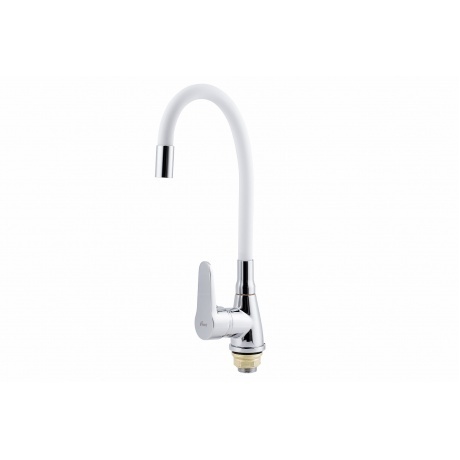 

Смеситель для кухни FAUZT FZs-822-W101 гибкий излив тип См-МОЦБА Белый