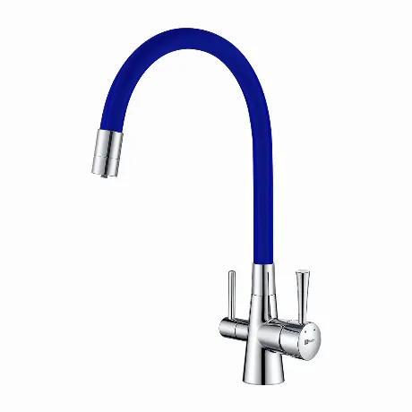 Смеситель Lemark Comfort (LM3075C-Blue) для кухни  с подключение...