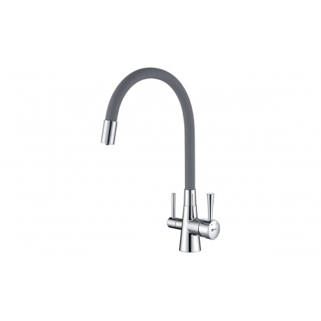 Смеситель Lemark Comfort (LM3075C-Gray) для кухни  с подключение...
