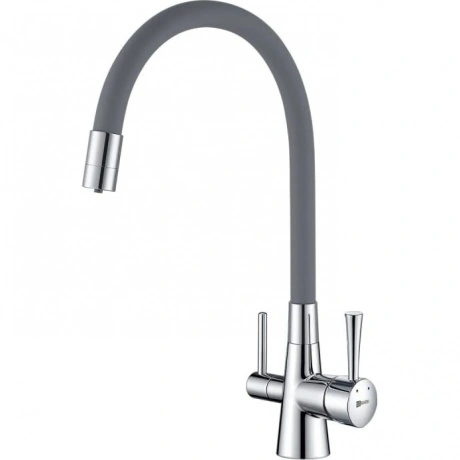 Смеситель Lemark Comfort (LM3075C-Gray) для кухни  с подключение...