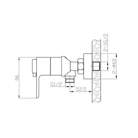Смеситель Rossinka для душа термостатический (RS50-41) - фото 3