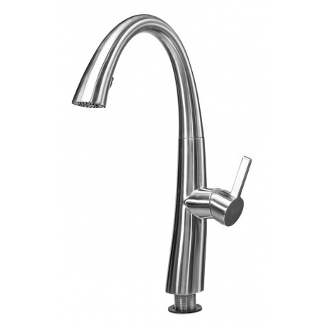 

Смеситель для кухни ПСМ-ПРОФСАН PSM-300-9 STEEL с выдвижной лейкой тип См-МОЦБИвА