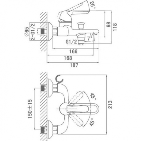Смеситель для ванны D&amp;K Rhein Ambrosius (DA1343201) - фото 3