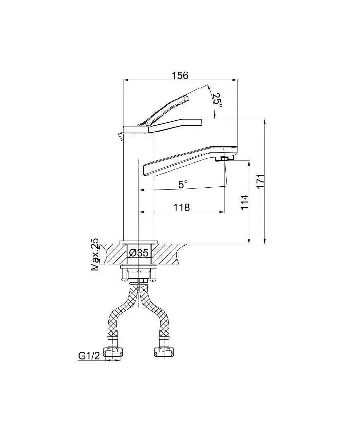 Смеситель для раковины D&amp;K Venice Rialto DA1062141 - фото 3