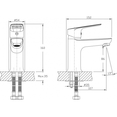 Смеситель для раковины RUSH Edge (ED7735-11) - фото 2