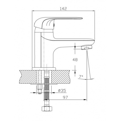 Смеситель для раковины RUSH Fiji (FI1835-11) - фото 4