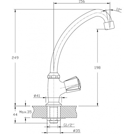 Смеситель для раковины RUSH Pioneer (PI7950-24) - фото 2