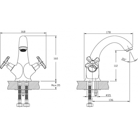 Смеситель для раковины RUSH Sakhalin (SA5350-11) - фото 2