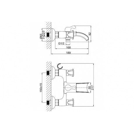 Смеситель для ванны D&amp;K Hessen Grimm (DA1383501) - фото 2