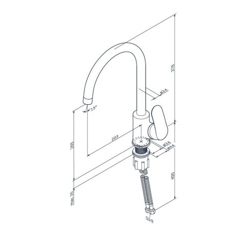 Смеситель для кухни AM.PM Like F8007133 белый - фото 4