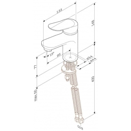 Смеситель для умывальника AM.PM Sunny F85C02100 хром - фото 10