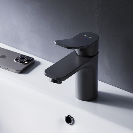 Смеситель для умывальника AM.PM X-Joy F85A02122 черный - фото 3