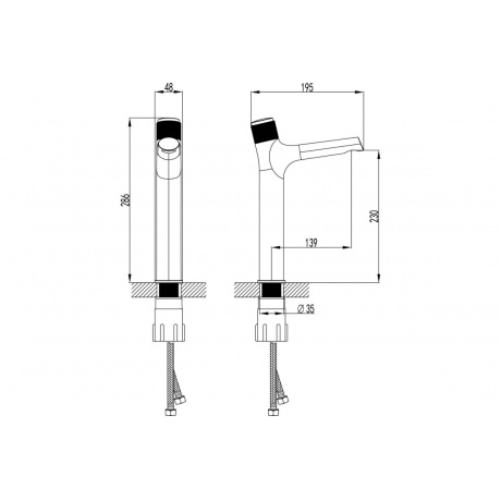 Смеситель для раковины Lemark Project, кнопочный (LM4679C) - фото 2