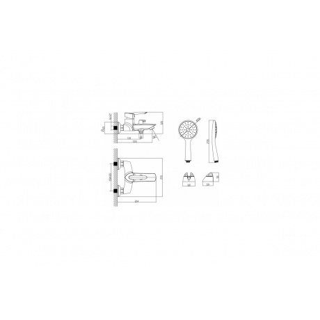 Смеситель для ванны и душа Lemark Mars (LM3514C) - фото 2