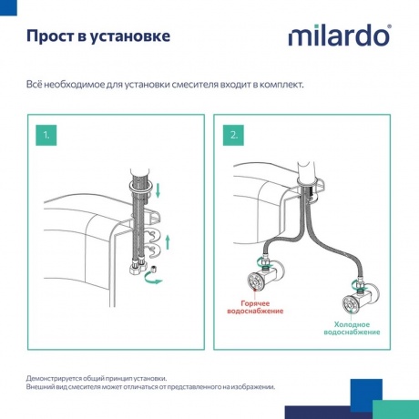 Смеситель для раковины Milardo Helic (HELSBR0M01) - фото 4