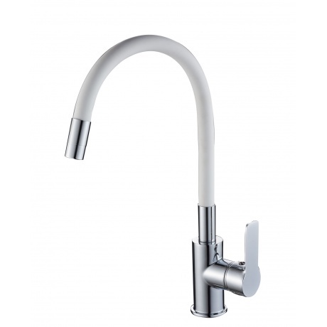 

Смеситель для кухонной мойки с гибким изливом RUSH Siple (SI7335-60White)