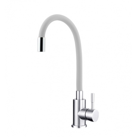 Смеситель для кухни TSARSBERG гибкий излив белый (TSB-114-W003) ...